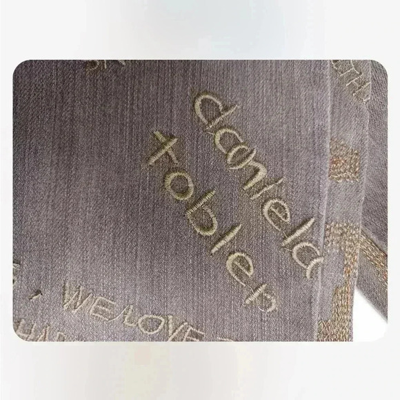 Daniela Tobler  Embroidered Flare Bootcut Grey Low Rise Designer Size 26 - Picture 8 of 11